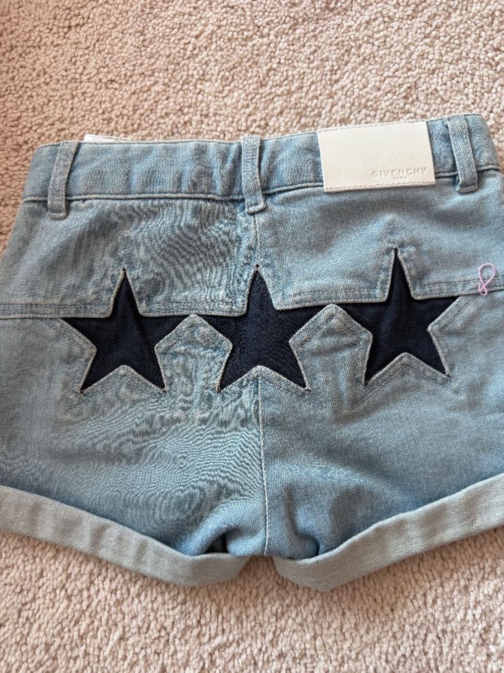 Givenchy girls denim shorts